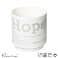 White Color with English Words Stable Coffee Mug